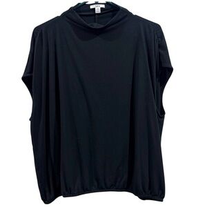 Women’s Sleeveless Black High Neck Blouse Workwear Capsule Size 2X Mock Neck